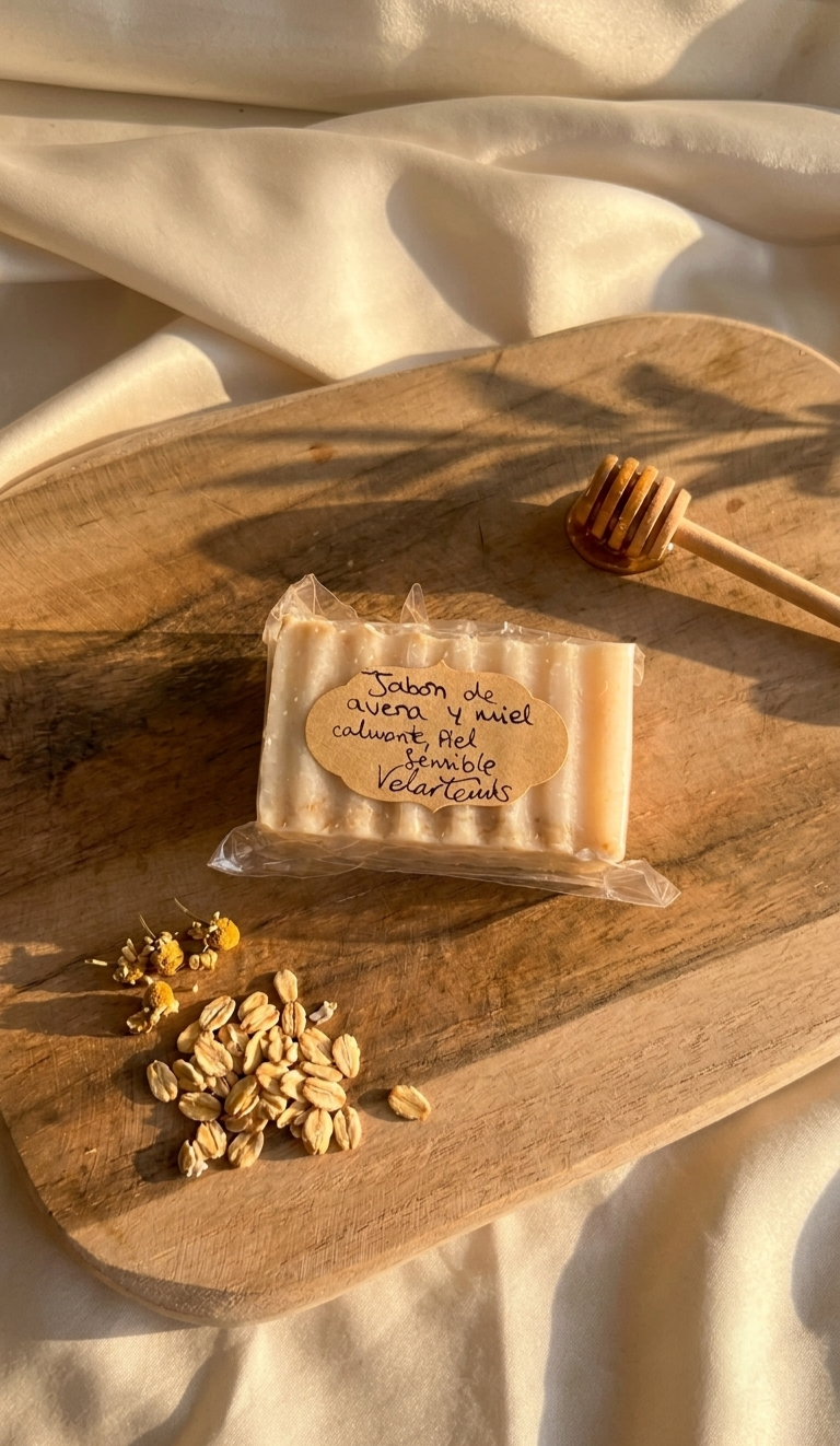 Jabón de avena y miel
